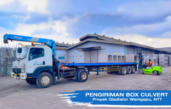 Box Culvert Siap Pasang di Proyek Gladiator Waingapu, NTT